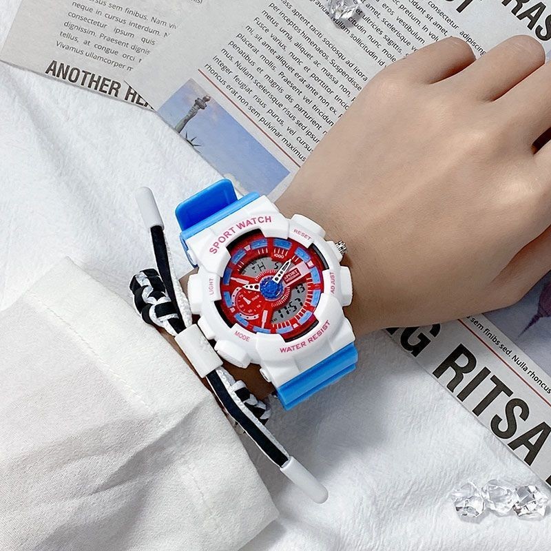 電子錶中學生時尚腕錶戶外運動防水兒童電子手錶