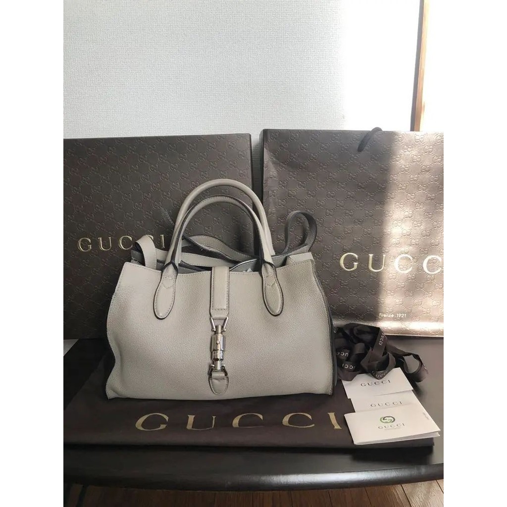 GUCCI 古馳 手提包 New Jackie 賈姬包 GG RIBBON款 2way mercari 日本直送 二手