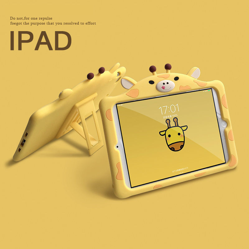 【Aimeidai】iPad 保護套可愛黃鹿平板電腦保護套帶支架適用於 iPad 2/3/4/Mini/Air/Pro