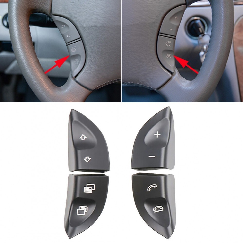 梅賽德斯 W220 W215 黑色方向盤控制按鈕開關蓋