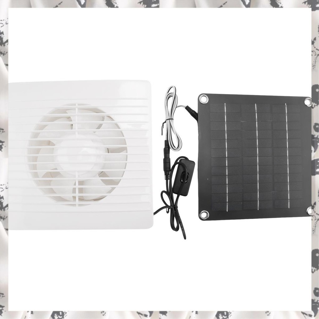 (E X D K)溫室太陽能風扇 - 50W 太陽能電池板 + 10 英寸棚、溫室太陽能排氣扇