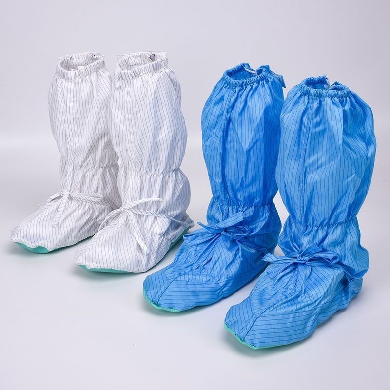 [Uhome]靴子防滑防靜電無塵室工作鞋esd無塵鞋防靜電鞋白色海軍藍