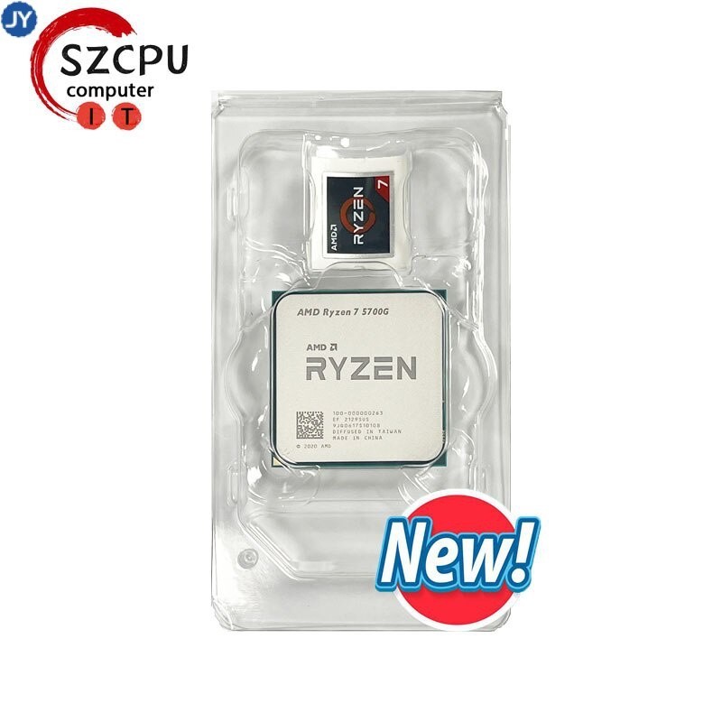 【現貨】AMD銳龍7 5700g新r7 5700G 3.8GHz 8核16線程65W CPU處理器L3=16m 100-