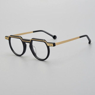 【Ti鈦眼鏡】男女小眾時尚方框板材G2302近視眼鏡框架 可配有度數