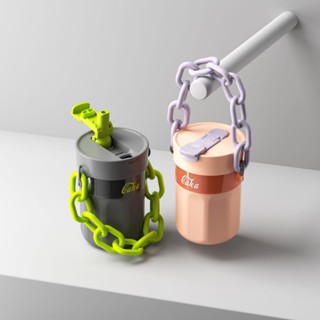 [cup&cat]現貨噹日髮 CAKA咖啡杯茶卡扣扣保溫杯高顔值隨行吸管杯子水杯陶瓷內膽