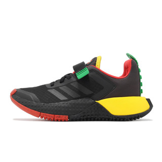 adidas 童鞋 LEGO Sport DNA EL K 黑 紅黃綠 聯名 樂高 愛迪達 小朋友 ACS HQ1311