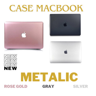 Macbook 金屬外殼兼容 Air M1 M2 Pro 13 英寸硬殼保護套超薄設計高級玫瑰金銀色