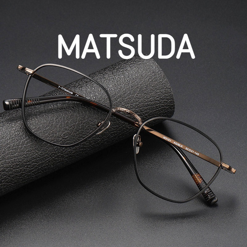 【TOTU眼鏡】醋酸纖維眼鏡 金屬框眼鏡 MATSUDA松田 純鈦眼鏡框 M3101可配高度近視加厚精雕鏡圈新款復古眼鏡
