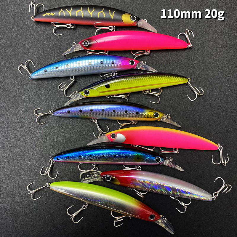 【多魚釣具】IMA同款 浮水米諾 路亞假餌 110MM 20G 遠投 岸拋 大米諾 假餌 竹梭金目鱸海釣 路亞餌 魚鉤