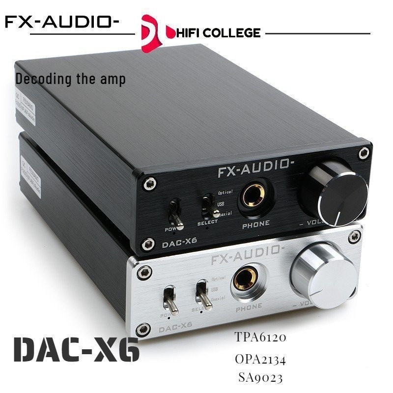 【保固】【現貨當日出】Fx-audio DAC-X6 Mini HiFi 2.0 數字音頻解碼器 DAC 輸入 USB/