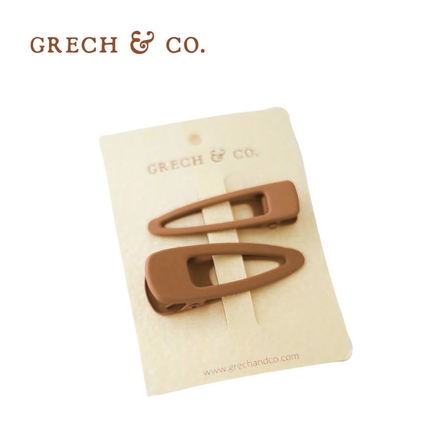 GRECH & CO.髮夾二入組/ 亮橙 eslite誠品