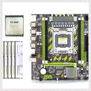 (U P Q E)X79 主板套裝 Xeon E5 2640 CPU E5-2640 帶 LGA2011 組合 4Pcs