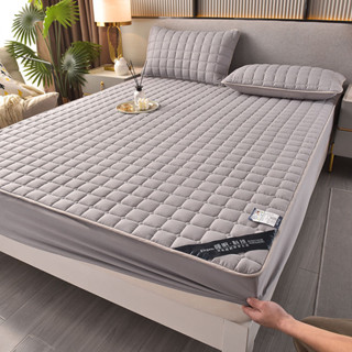 A類加棉床笠 床包 三件式 加厚席夢思床護墊 保護罩 床罩 防塵套全包一米五素色