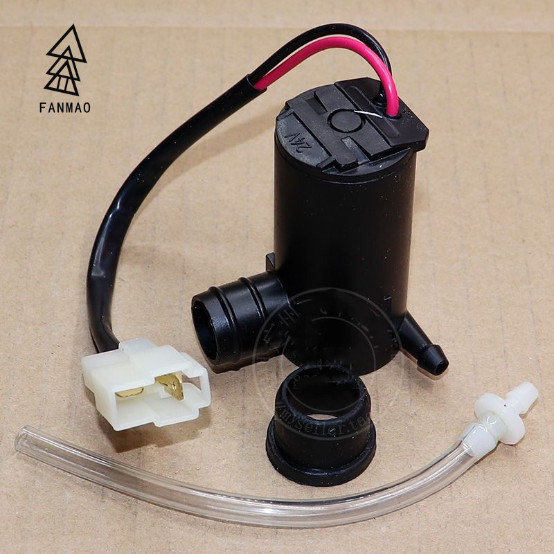 Fanmao 汽車雨刮器電機 12v24V 通用噴壺電機卡車玻璃雨刮器帶電線噴水泵