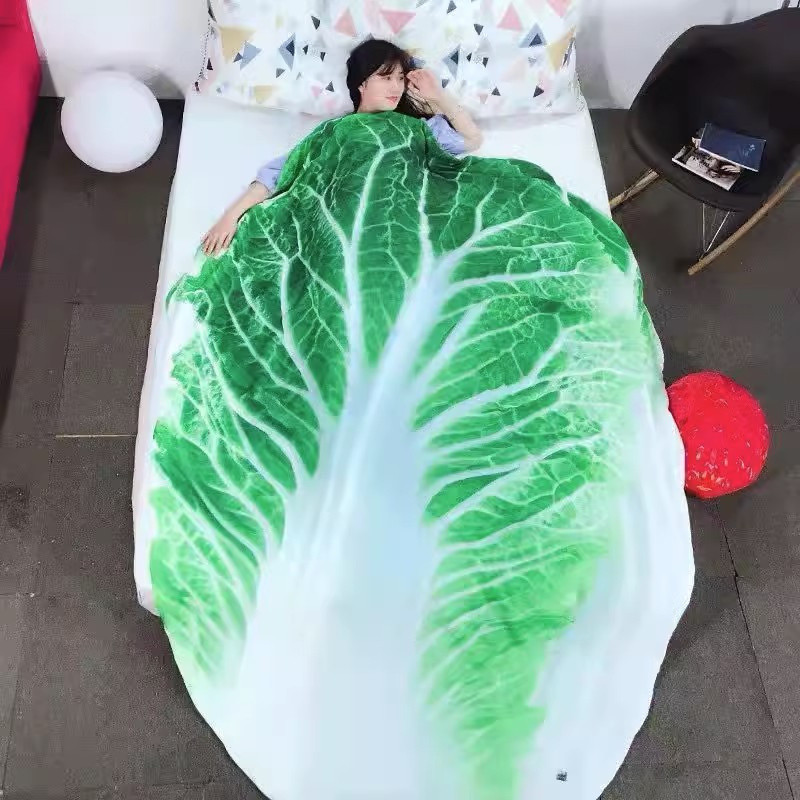 墨西哥捲餅 3D 蔬菜法蘭絨毯子蓋毯