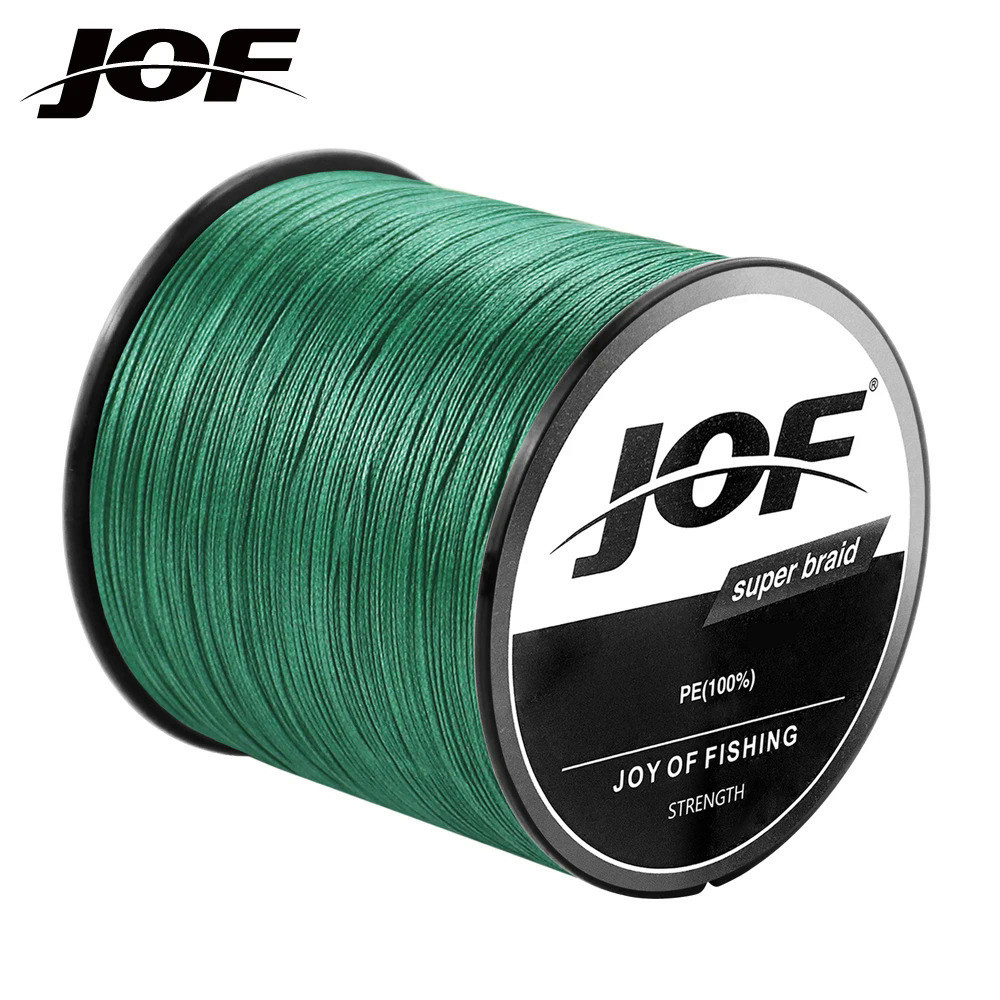 Jof 編織線 4X 100/300/500m 9 色全用於釣魚線 MaxDrag 82LB 複絲 PE 線用於鹹水海釣