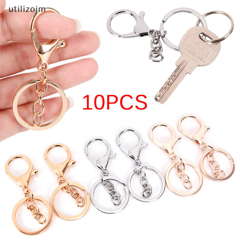 Utilizojm 10 件 DIY 鑰匙圈鑰匙鏈首飾發現龍蝦扣鑰匙圈製作新