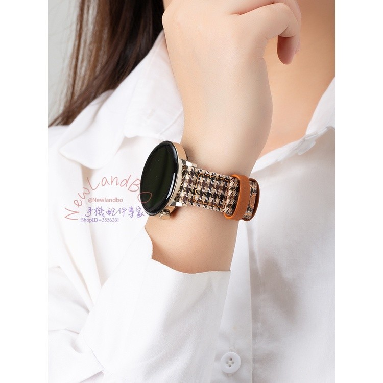 氣質千鳥格子 適用 Google Pixel Watch 2 1代 錶帶 英倫風 谷歌 Pixel 手錶 絨布 替換錶帶