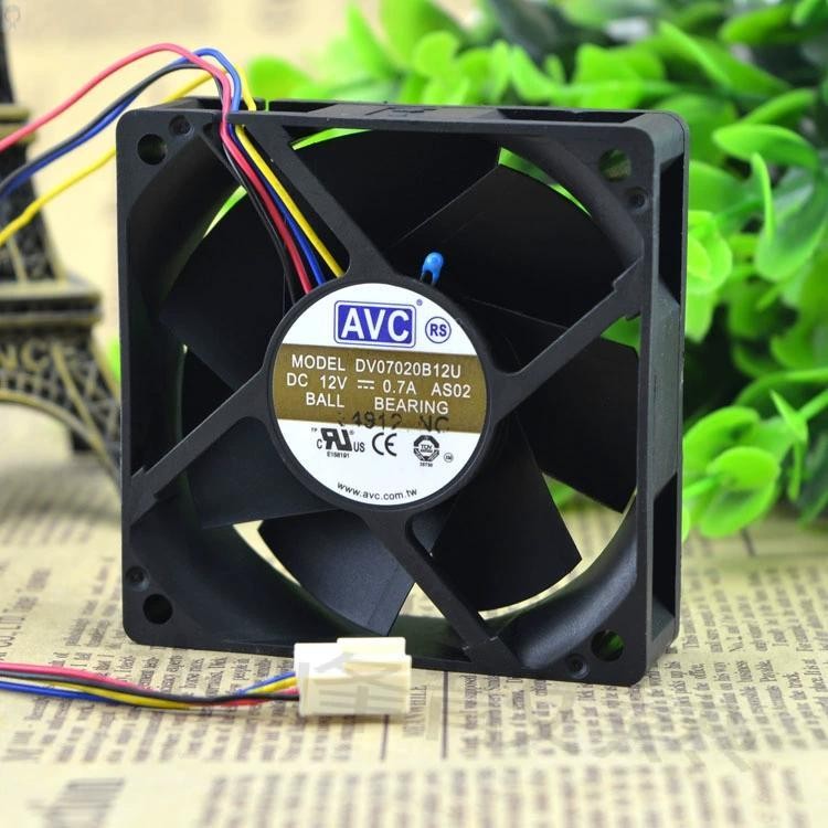 【冰峰散熱】AVC 7020 DV07020B12U 12V 0.7A 7CM 大風量 PWM溫控 雙滾珠風扇