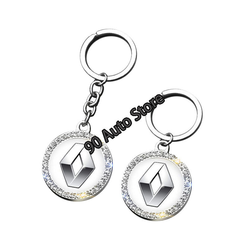 1 件適用於雷諾 Captur Kangoo Clio Megane Scenic 汽車標誌鑽石鑰匙扣鑰匙扣挂件汽車鑰匙