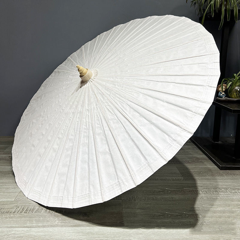 白色油紙傘diy紙傘古風傘漢服裝飾防雨油紙傘