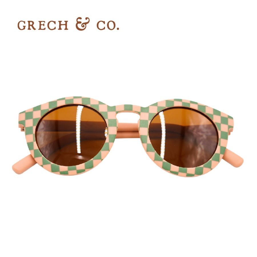 Grech&amp;Co.偏光太陽眼鏡v3/ 嬰兒/ 格紋粉 eslite誠品