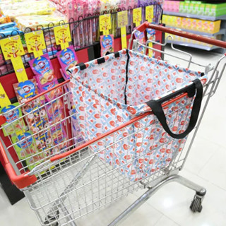 現貨‹摺疊購物袋› 環保超市推車購物袋大容量摺疊便攜式超市推車上手提購物包