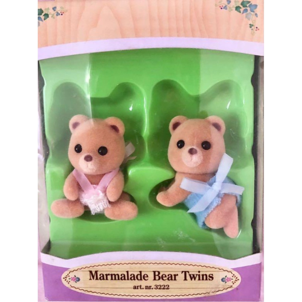 森林家族棕熊果醬熊家族雙胞胎寶寶絕版全新絕版家家酒玩具禮物