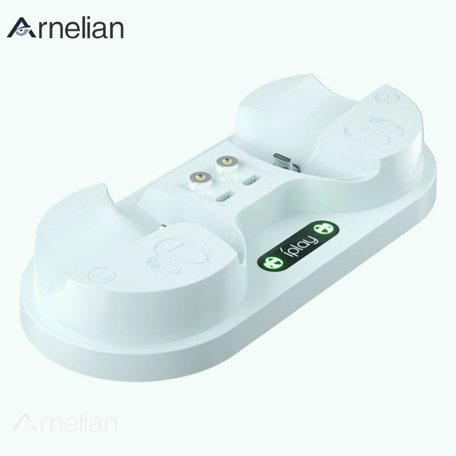 Arnelian 遊戲手柄充電底座帶 Led 燈充電支架手柄充電器兼容 Ps5 Vr2