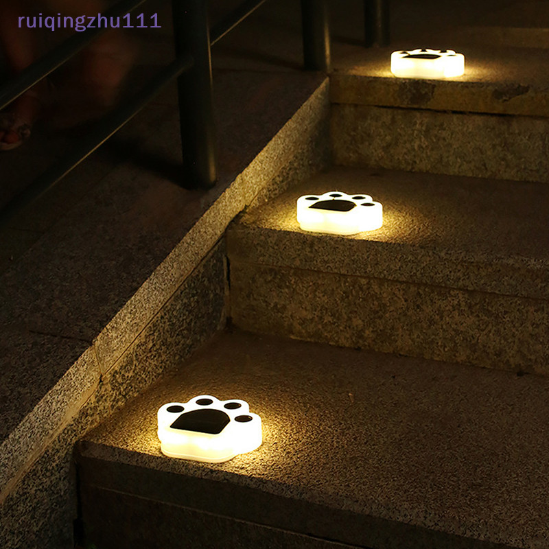 【ruiqingzhu】太陽能貓動物爪檯燈LED太陽能壁燈戶外燈籠花園裝飾燈樓梯路燈裝飾【TW】