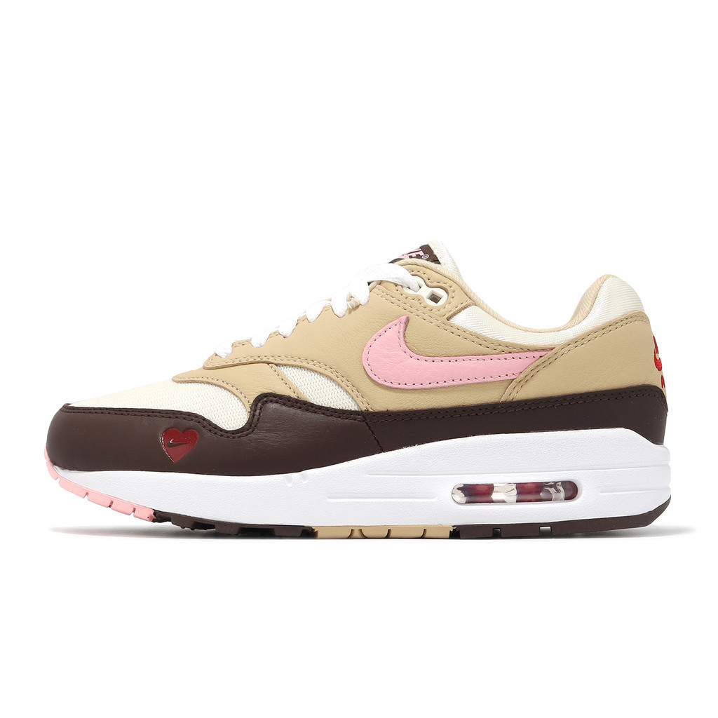 Nike 休閒鞋 Wmns Air Max 1 87 棕色 情人節 愛心 復古 女鞋 氣墊 ACS FZ4346-200