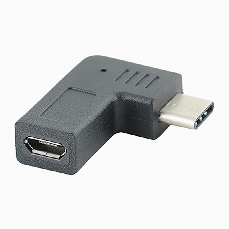 Zzz 5Pin Micro USB 母頭轉 Type-C 公頭適配器直角便攜式轉換器