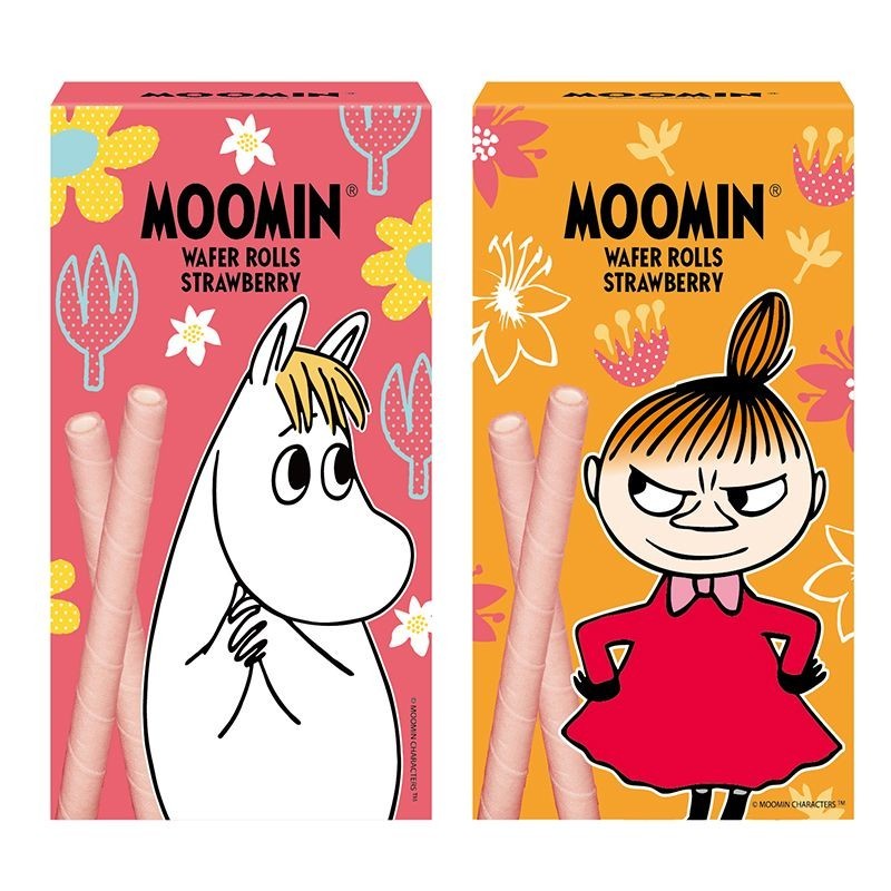 MOOMIN草莓夾心威化捲心酥 eslite誠品