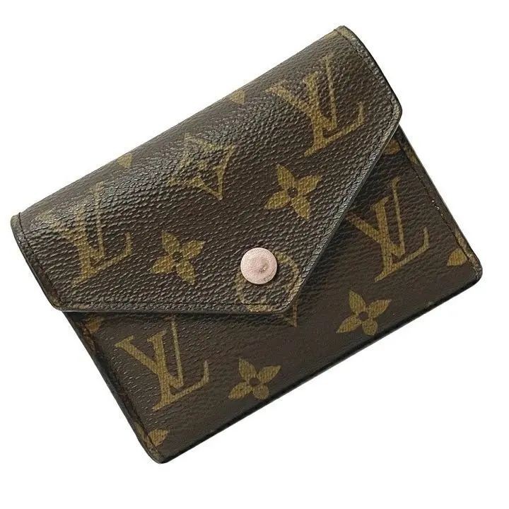 LOUIS VUITTON 路易威登 錢包 M62360 老花Monogram 粉紅色 棕色 日本直送 二手