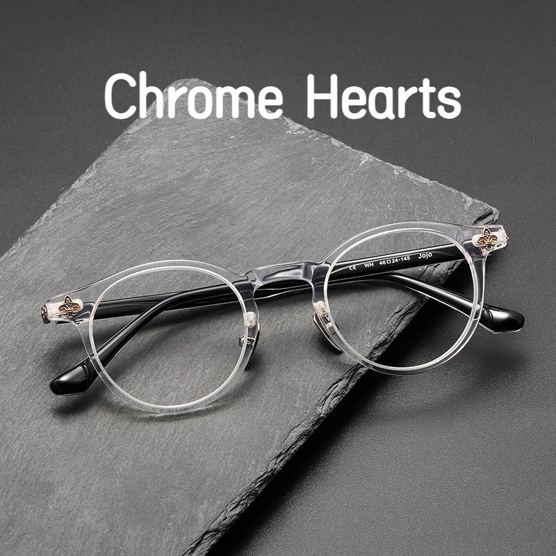 【Ti鈦眼鏡】克羅心同款眼鏡框近視小框 JOJO透明板材網紅裝飾 橢圓形眼鏡架 寬度138mm