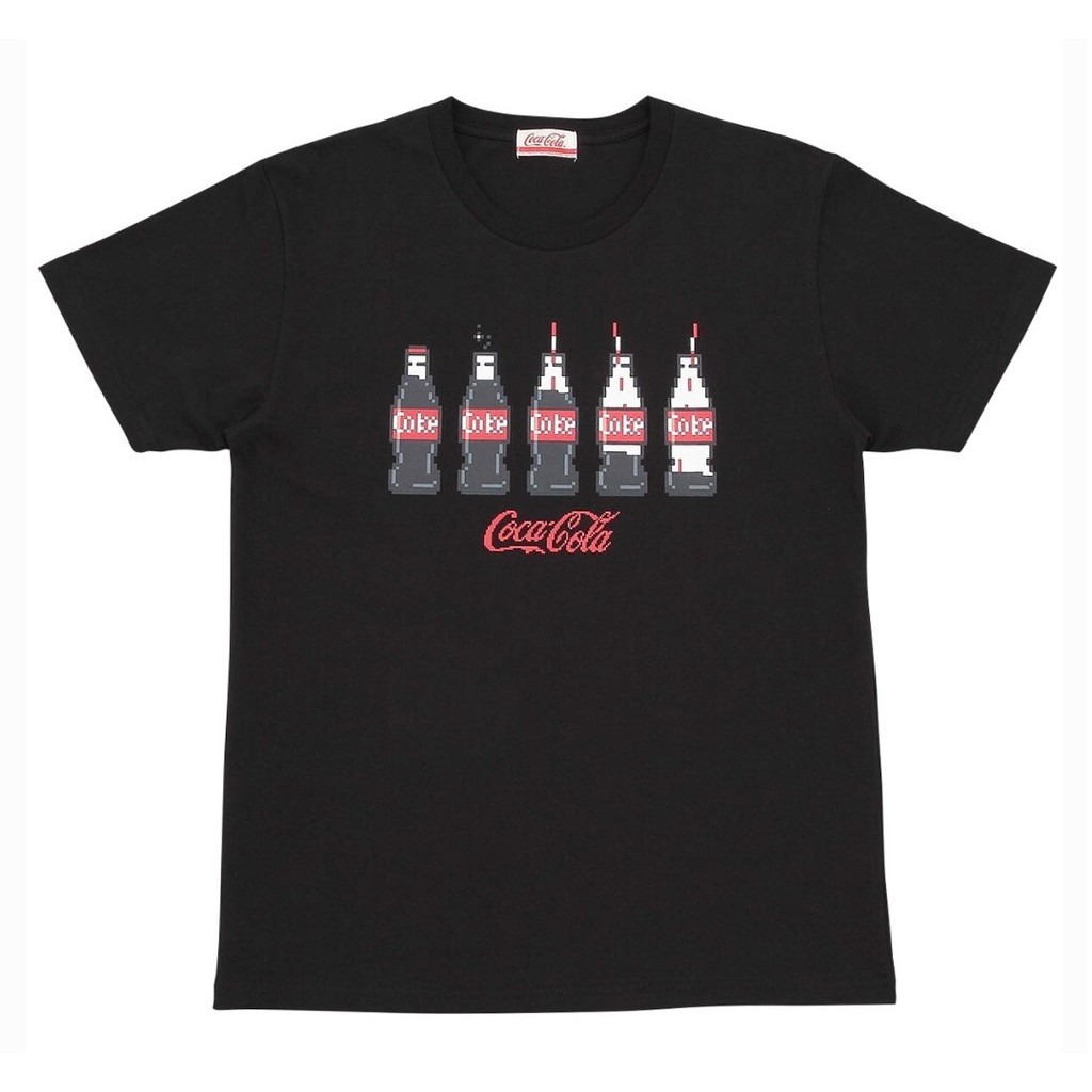 可口可樂小瓶可樂休閒純棉印花圓領男士短袖t恤