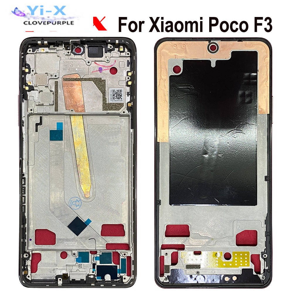 XIAOMI 1x 適用於小米 Poco F3 中框擋板面板擋板 LCD 框架 PocoF3 中框擋板中板更換零件