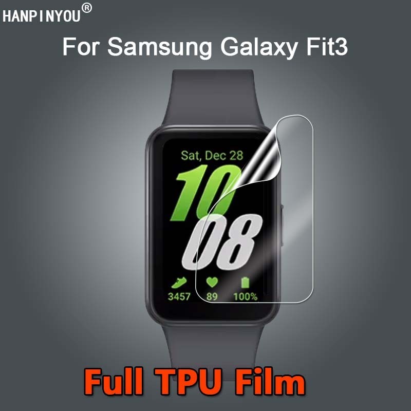 SAMSUNG 適用於三星 Galaxy Fit3 / R390 智能手錶超薄透明軟 TPU 薄膜屏幕保護膜 - 非鋼化