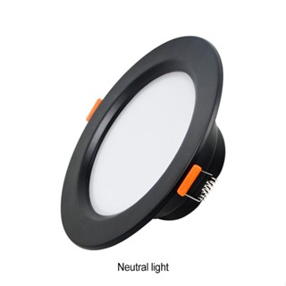顯示自然色帶鋁圓形薄 LED 吸頂燈浴室嵌入式安裝筒燈