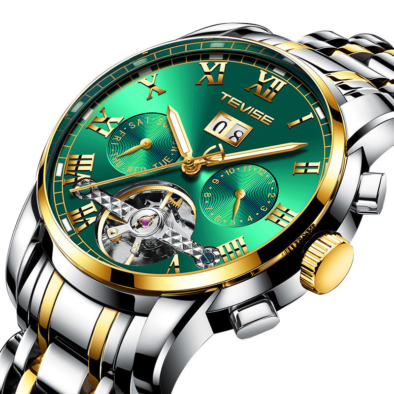 陀飛輪手錶男士時尚機械手錶潮流商務款腕錶禮物時尚休閒