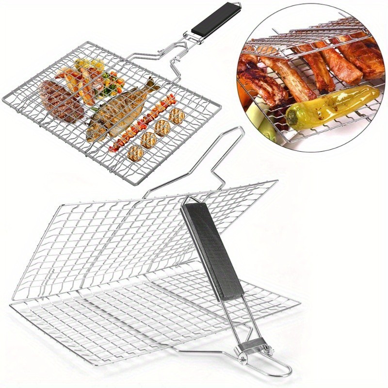 烤魚籃不銹鋼bbq烤架美味蔬菜蝦烤籃烤網大容量燒烤工具