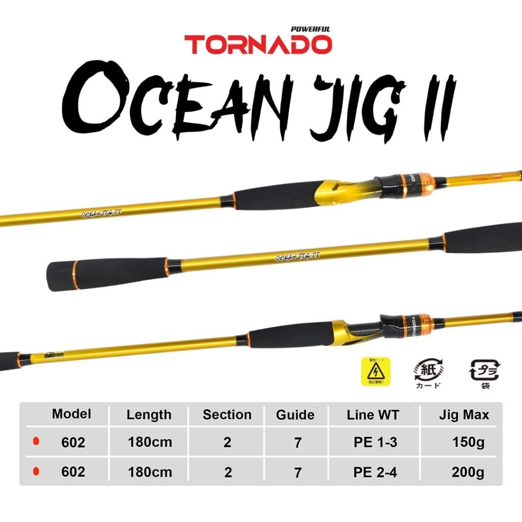 Tornado Ocean Jig II 602 PE1-3/10-30LB PE2-4/20-40lb Power 1