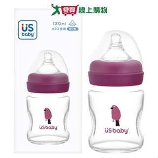 優生 真母感玻璃瓶 寬口徑 S120ml-朱雀 臺灣製 超耐熱玻璃 人體工學 透過8大重金屬檢驗 抗化學侵蝕 奶【愛買】