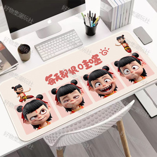 【免運】卡通哪吒系列矽藻泥高顏值滑鼠墊超大號可愛辦公電腦桌鍵盤桌墊加厚防滑防水 滑鼠墊 書桌墊