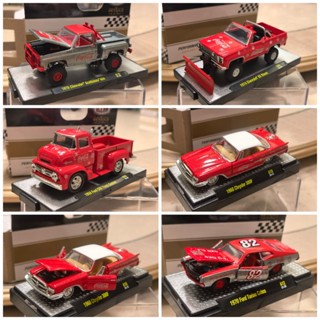 ★汽車玩具收藏模型上新★M2機器1/64 可口可樂系列福特雪佛蘭耶誕特別款合金車模型現貨