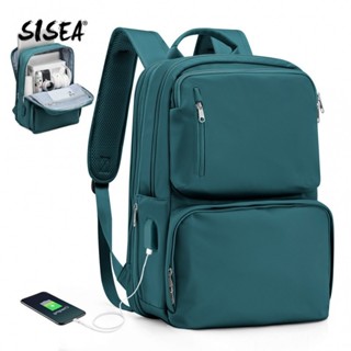 SISEA 大容量後背包 旅行包 短途出差行李袋 書包電腦包 時尚耐磨防潑水 可容納15.6寸筆記本