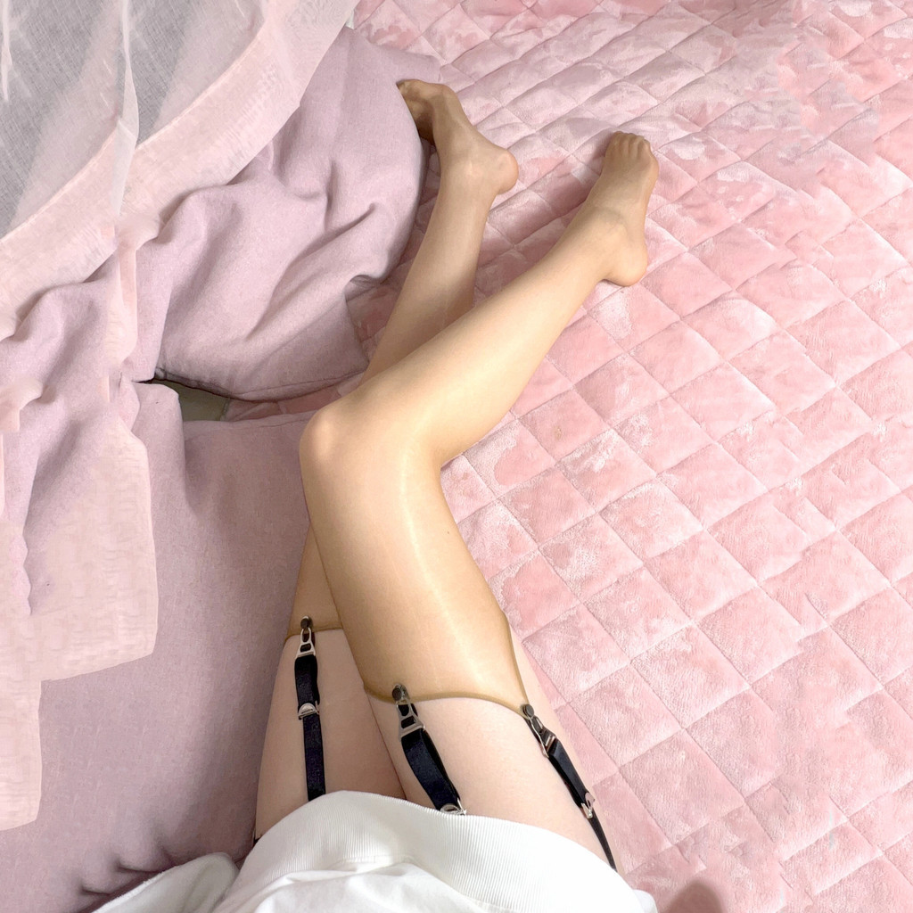 珞櫻0918小藝版 極光長筒絲襪超薄油亮性感大腿長筒襪女