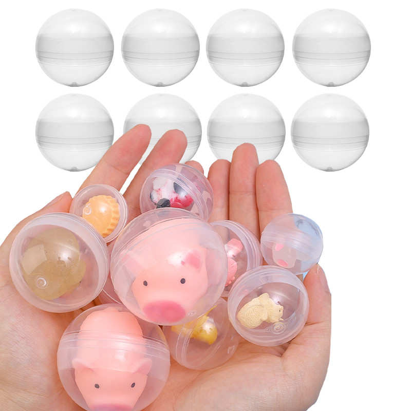 直徑28/35/45/50mm創意塑料pp空心扭蛋球玩具透明蛋玩具自動售貨爪機配件