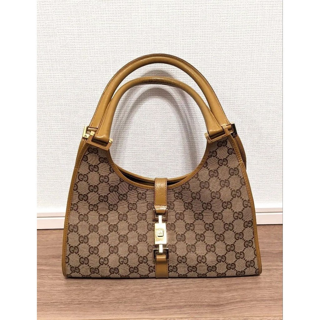 GUCCI 古馳 托特包 New Jackie 賈姬包 GG Canvas 帆布 日本直送 二手