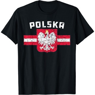 Polska 波蘭國旗波蘭白鷹斯拉夫復古 T 恤